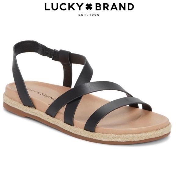 🆕️ New Lucky Brand Darli Slingback Sandal, Size 6.5 Dusty Sand Leather - Picture 1 of 9